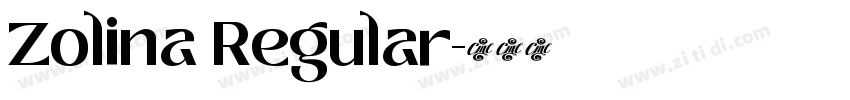 Zolina Regular字体转换